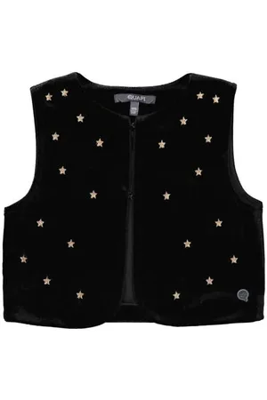 Quapi Fluwelen gilet DJALI met sterren en borduursels Meisjes Fluweel V