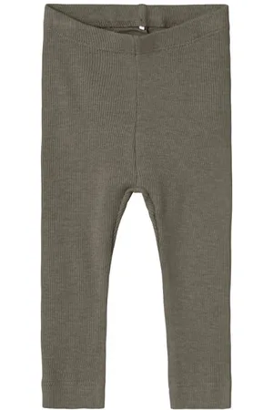NAME IT BABY baby legging NBNKAB bruin Grijs Jongens/Meisjes Katoen Gemêleerd