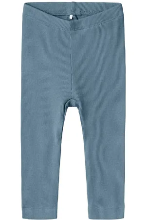 NAME IT BABY baby legging NBNKAB zacht middenblauw Jongens/Meisjes Katoen
