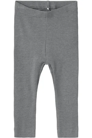 NAME IT BABY baby legging NBNKAB grijs Jongens/Meisjes Katoen Gemêleerd