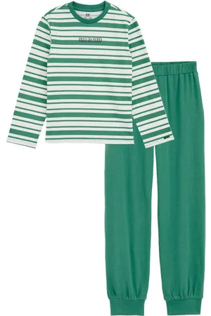 WE Fashion Pyjama met streepdessin Jongens Stretchkatoen Ronde hals