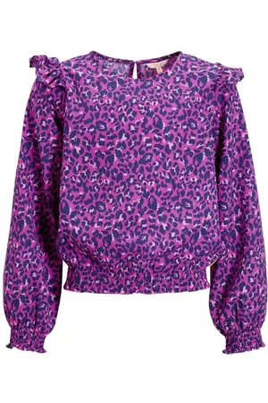 Orange stars Blouse Robin panterprint Roze Meisjes Polyester Ronde hals