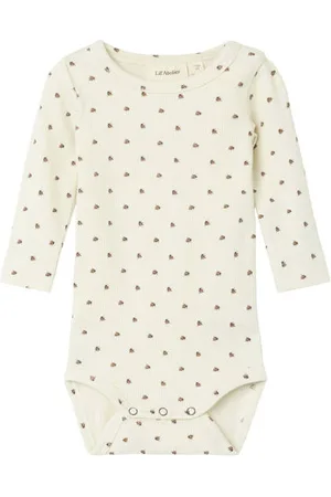 Lil Atelier BABY romper NBNLAGO Ecru Meisjes Katoen Ronde hals