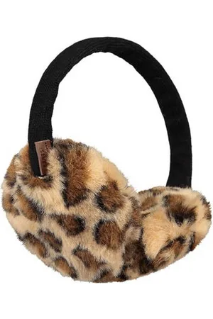 Barts Oorwarmers Plush met panterprint bruin Meisjes Acryl Panterprint