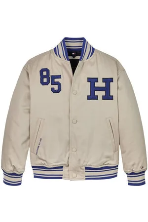 Tommy Hilfiger Zomerjas beige Jongens Katoen Ronde hals Meerkleurig