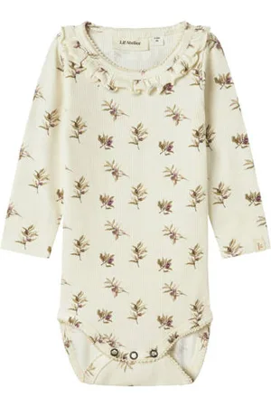 Lil Atelier BABY romper NBFGAVO Ecru Meisjes Katoen Ronde hals