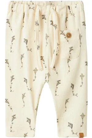 Lil Atelier BABY babybroek ecru Jongens Katoen All over print