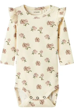 Lil Atelier BABY romper Ecru Meisjes Katoen Ronde hals