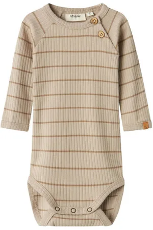 Lil Atelier BABY Romper Grijs Jongens Katoen Ronde hals Effen