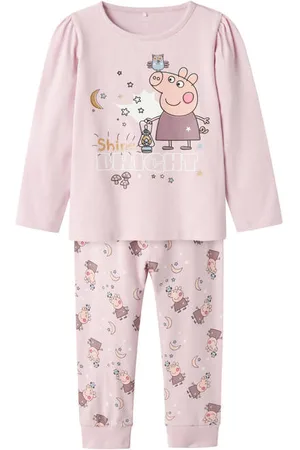 NAME IT MINI Peppa Big pyjama roze Paars Meisjes Stretchkatoen Ronde hals