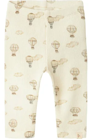 Lil Atelier BABY babybroek ecru Jongens Katoen Effen