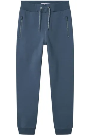 NAME IT KIDS sweatpant blauw Broek Effen
