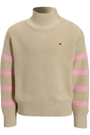 Tommy Hilfiger Coltrui beige gebreid Streep