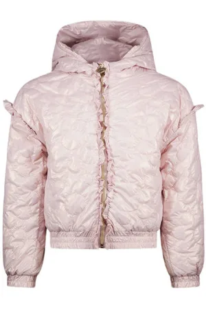 Le Chic Tussenjas paars Meisjes Polyester Capuchon Bloemen
