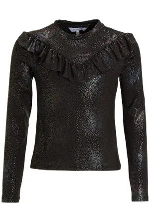 Anytime Longsleeve met ruffle Meisjes Polyester Ronde hals Stip
