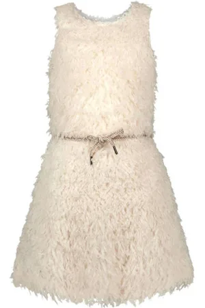 Like Flo Korte jurk wit Meisjes Polyester Ronde hals Effen