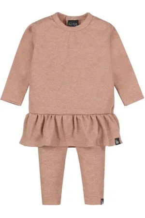 Babystyling Tuniek + legging Shirt + broek Meisjes Stretchkatoen Ronde hals