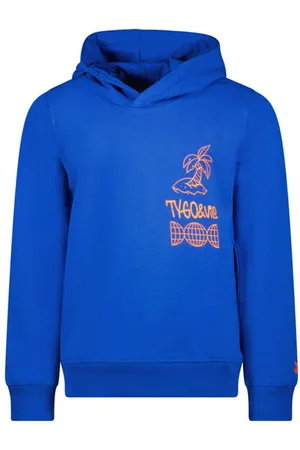 TYGO & vito Hoodie blauw Sweater Printopdruk
