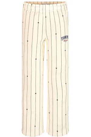 Tommy Hilfiger Sweatpant ecru Broek Meisjes Katoen Streep