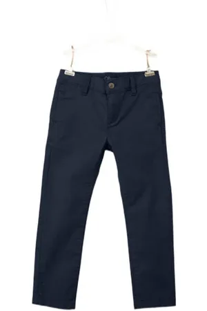 QS by s.Oliver Chino blauw Broek Jongens Stretchkatoen Effen