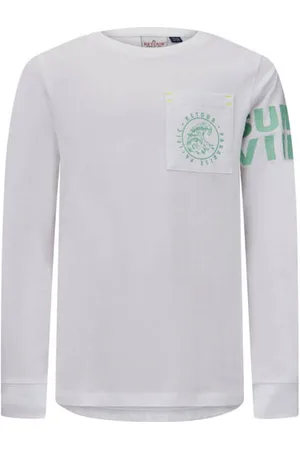 Retour Longsleeve Olaf met tekst wit Jongens Katoen Ronde hals Tekst