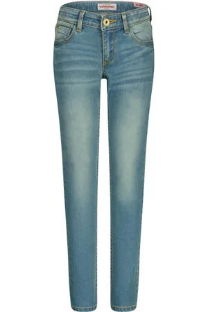 Vingino Regular waist skinny jeans medium blue denim Blauw Effen