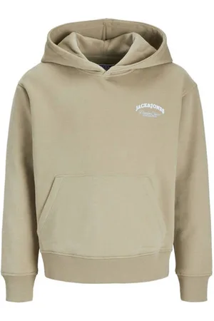 JACK & JONES JUNIOR hoodie bruin Sweater Effen