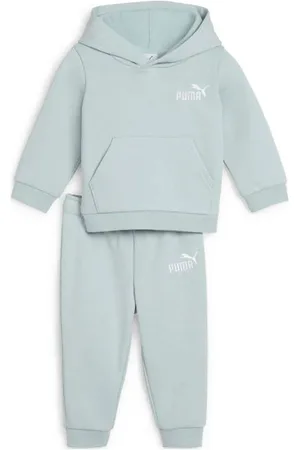 PUMA Joggingpak Minicats lichtgroen Jongens/Meisjes Katoen Capuchon Effen