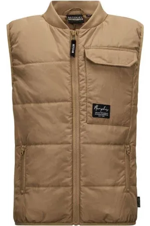 Retour X Memphis bodywarmer lichtbruin Jongens Polyester Ronde hals