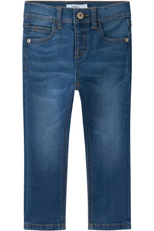 NAME IT MINI slim fit jeans Blauw Jongens Stretchdenim