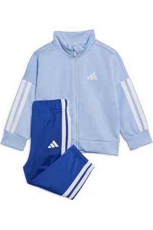 adidas Sportswear trainingspak 3S blauw Joggingpak Jongens/Meisjes Polyester Opstaande kraag