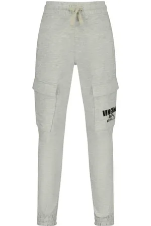 Vingino Regular cargo broek grijs melange Jongens Sweat Logo