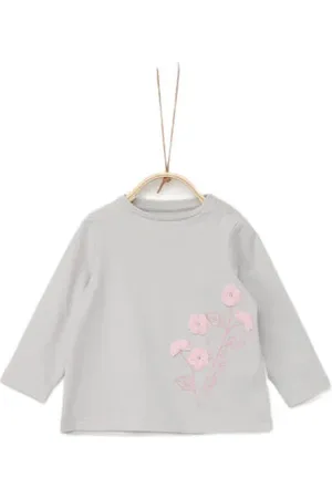 QS by s.Oliver Longsleeve Meisjes Katoen Ronde hals Printopdruk