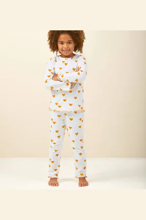 Little Label Pyjama met hartjes print Meisjes Stretchkatoen Ronde hals
