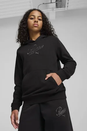 PUMA Hoodie Ess Script Trui Meisjes Katoen Capuchon Effen