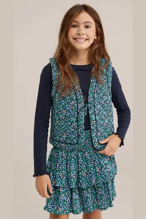WE Fashion Gilet donkerblauw Meisjes Viscose V