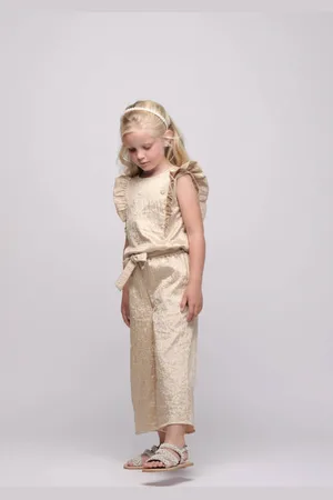 Le Chic Loose jumpsuit Meisjes Satijn Ronde hals Effen