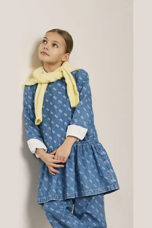 NAME IT KIDS spijkerjurk Blauw All over print