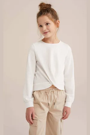 WE Fashion Longsleeve Meisjes Polyester Ronde hals Effen
