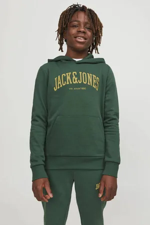 JACK & JONES JUNIOR hoodie JJEJOSH met tekst Sweater Tekst