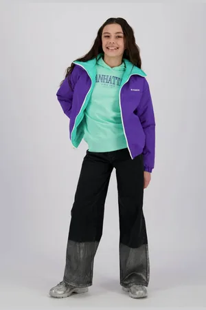 Raizzed Reversible jas groen Meisjes Nylon Opstaande kraag Effen