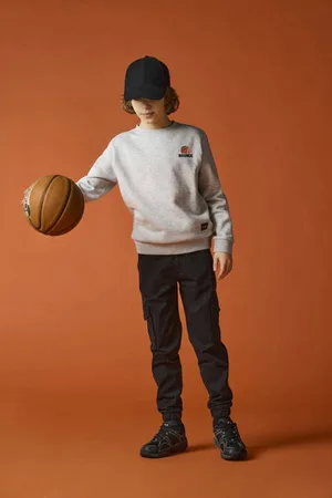 ONLY KIDS BOY cargobroek KOBMAXWELL Jongens Stretchkatoen Effen