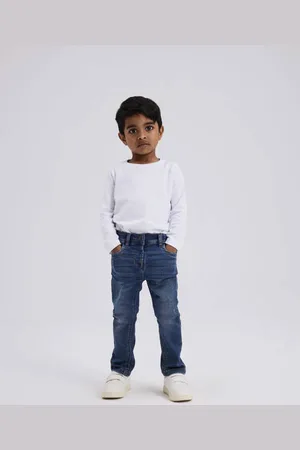 NAME IT MINI slim fit jeans NMMSILAS Blauw Jongens Jog denim