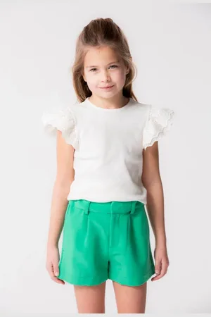 ONLY KIDS GIRL top KOGZENIA Meisjes Stretchkatoen Ronde hals Effen