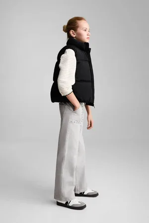 MANGO Bodywarmer Meisjes Polyamide Opstaande kraag Effen