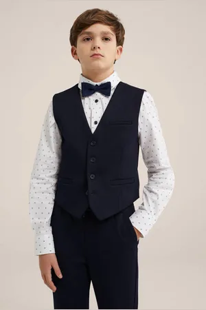 WE Fashion Gilet donkerblauw Jongens Polyester V