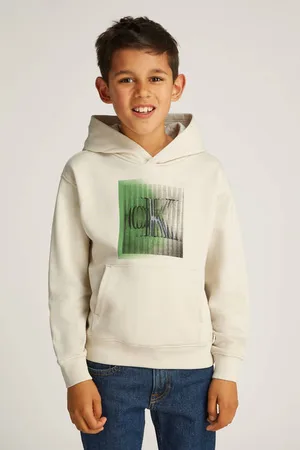 Calvin Klein Hoodie ecru Sweater Printopdruk