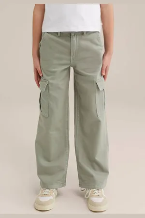 WE Fashion Blue Ridge loose cargo broek Meisjes Katoen Effen