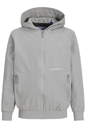 JACK & JONES JUNIOR jack grijs Jas Jongens Nylon Capuchon Effen
