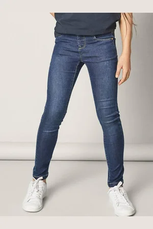 NAME IT KIDS skinny jeans NKFPOLLY Blauw Effen